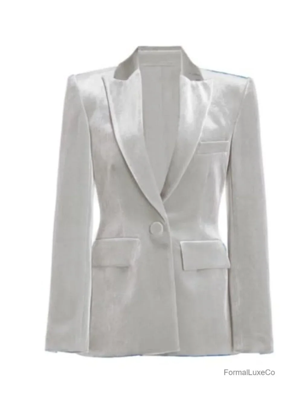 Velvet Blazer for Women Business Casual Button Up Fall Winter Outerwear
